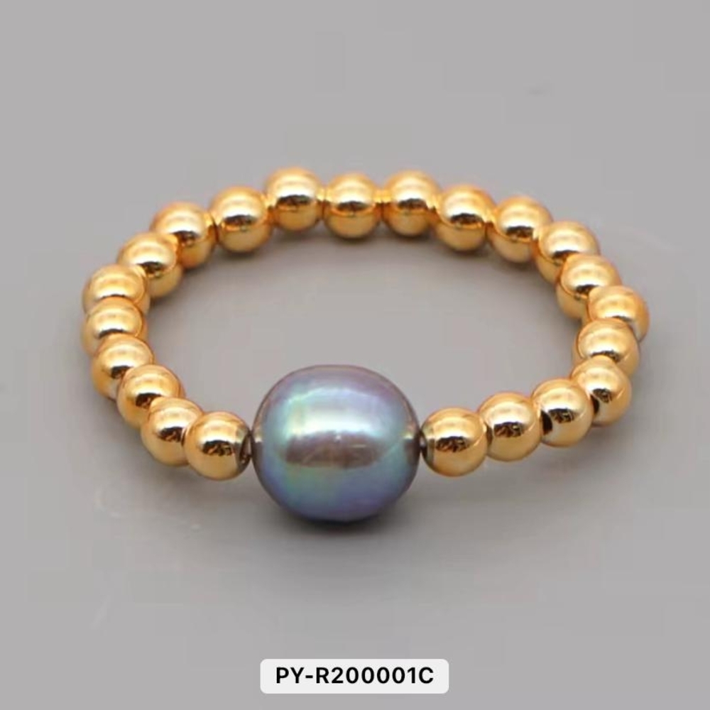 Three Breaded Rings Stainless Steel 18kgold For Women.Handmade I